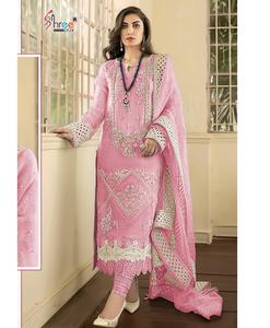 Georgette pure pakistanaise indienne avec broderie travail lourd mariage Salwar KAmeez costume Collection pour femmes correspondant travail Dupatta - Product Image 1