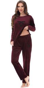 Venta al por mayor de chándales personalizados de terciopelo para mujer moda impermeable deporte de invierno sudor entrenamiento Jogging desgaste con logotipo impreso - Product Image 3