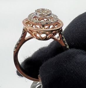 แหวนทองคำแท้14K & 18K ทำด้วยมือที่สวยงามมีเพชรธรรมชาติทันสมัยได้รับการรับรองจากบุคคลที่สามเป็นของขวัญที่ไม่เหมือนใครสำหรับเครื่องประดับชั้นดีของเธอ - Product Image 2