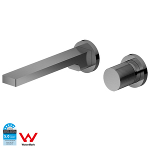 Filigrane en laiton DZR de luxe or brossé mitigeur de lavabo mural à une poignée - Product Image 2