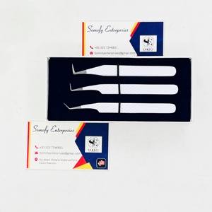 Pinzas para Pestañas Somofy Enterprises con Recubrimiento Blanco - Acero Inoxidable de 10 mm, Precisión, Duraderas, Puntas Lisas/Serradas/Dentadas, Logotipo Personalizado - Product Image 3