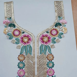 Parches bordados minimalistas modernos para ropa y cuello de cuello cosido en tela ligera - Product Image 1