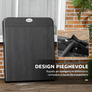Outsunny Mesa de jardín plegable para 6 personas en acero y HDPE, 180x75,5x73cm, gris oscuro - Product Image 6