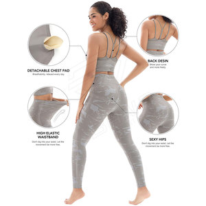 ชุดออกกำลังกายสำหรับผู้หญิงไซส์พลัสแบบสั่งทำพิเศษ - ผ้า SMART FABRIC ระบายอากาศ แห้งเร็ว ไร้รอยต่อ เอวยางยืด ชุดโยคะ วิ่ง ออกกำลังกาย - Product Image 2