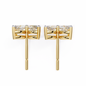 Boucles d'oreilles uniques en or 18 carats avec diamant de laboratoire, boucles d'oreilles de qualité supérieure - Product Image 3
