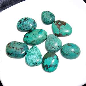 Turquesa Natural Certificada por GIA de Dhorgems, Cabujón de Formas Mixtas de 10-40 mm, Piedra Preciosa Lisa para Joyería, Hecha a Mano - Product Image 4