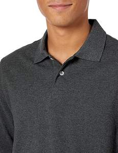 Polo Performance manches courtes pour homme à séchage rapide 100% polyester solide motif 3D tissu tricoté confortable - Product Image 6