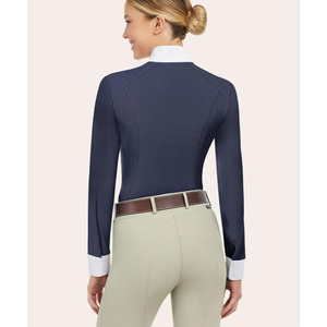 Haute Performance femmes équitation spectacle chemise à manches courtes respirant Stretch compétition équestre haut vêtements - Product Image 2