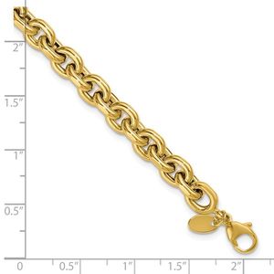 สร้อยข้อมือแบบสายแบนขัดเงา 14K ขนาด 6.5 มม. ของเลสลีย์ เครื่องประดับแฟชั่นแบบโซ่และแบบเชื่อมต่อ - Product Image 5
