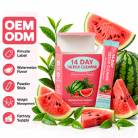 OEM ODM Poudres en Sachets Détox Nettoyantes 14 Jours Saveur Pastèque Soutien Métabolique Complément de Gestion du Poids