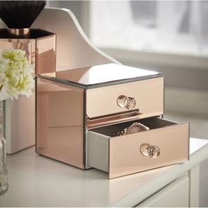 Joyero de Metal Elegante con Tapa Transparente, Organizador para Mujeres, Almacenamiento Diario de Joyas - Product Image 1