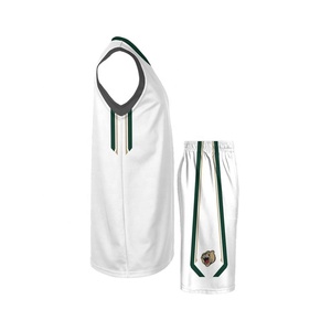 Uniforme de basket-ball pour jeunes, en Stock, vente en gros, blanc, dernier meilleur uniforme de basket-ball de haute qualité, bon marché - Product Image 4