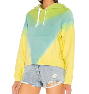 Sudadera con Capucha Corta Unisex Informal Teñida con Té, Transpirable, Sudadera con Capucha Corta Holgada para Mujer con Logotipo - Product Image 1