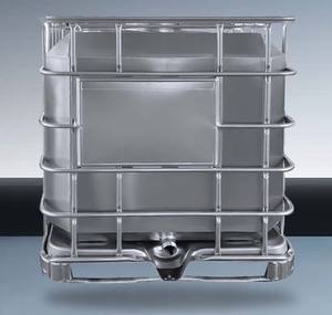 1000 л из нержавеющей стали IBC Tote SUS304 SUS316L Штабелируемый бак с днищем Дроссельный клапан для вилочного погрузчика - Product Image 3