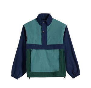 Chaqueta cortavientos para correr de poliéster con media cremallera para hombre, gran oferta de fábrica de la mejor calidad, tejido transpirable de invierno con logotipo impreso - Product Image 1