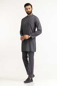 ชุดเสื้อเชิ้ตยาวและกางเกงชัลวาร์สำหรับผู้ชาย ปกเสื้อแบบพับได้ ติดกระดุม ¼ สำหรับงานแต่งงาน งานอีด เทศกาลต่างๆ เสื้อผ้าอินเดียและปากีสถาน - Product Image 3