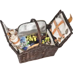 Panier de pique-nique en osier personnalisé LORENZA avec accessoires sur mesure - Product Image 3