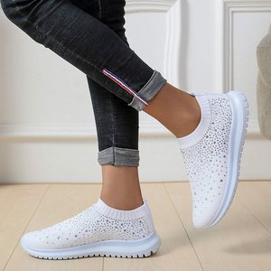 Calzino leggero lavorato a maglia in cristallo di strass traspirante ortopedico Slip On <span class=keywords><strong>scarpe</strong></span> da passeggio <span class=keywords><strong>scarpe</strong></span> da ginnastica da <span class=keywords><strong>donna</strong></span> - Product Image 2