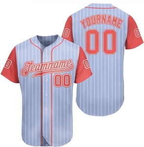 Uniforme de Béisbol Personalizado de Alta Calidad, Transpirable, de Secado Rápido, con Cuello en V, para Hombre, en Spandex/Poliéster/Algodón - Product Image 5