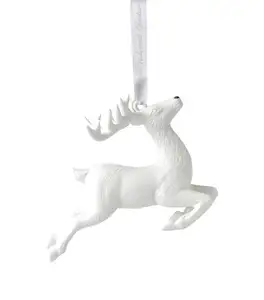 Wholesale Supplier Decorative Reindeer Ornaments With White Color For Hanging Purpose Home Indoor Christmas & Other Festive