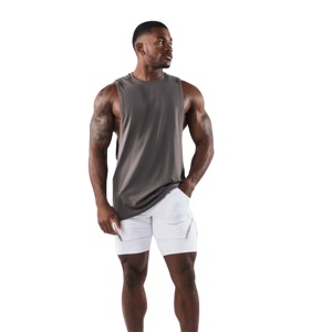 Camiseta sin mangas transpirable para hombre, para gimnasio, entrenamiento, correr, deporte, uso casual de verano y camisetas de tela suave. - Product Image 1