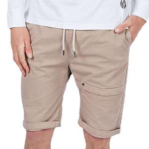 Short cargo personnalisé OEM pour hommes, décontracté, toile de coton, motif solide, décoration lavée par boutons, anti-rides, respirant et imperméable - Product Image 2