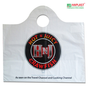 Wholesale HDPE Wave Top Plastic Shopping <b>Bags</b> With Customized Logo Nice Design for <b>Small</b> Businesses Vietnam Supplier - Product Image 3