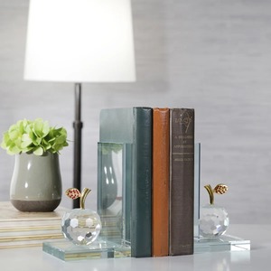Sujetalibros Modernos de Cristal con Forma de Manzana, Ideales para la Oficina en Casa, Sala de Estar, Exhibición, Mesa de Estudio y Decoración Contemporánea de la India - Product Image 5