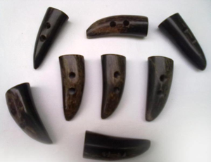 Bascule en corne de buffle polie pour manteaux 100% Bascule en corne de boeuf naturelle pour vestes et chandails accepter la bascule en corne de Logo personnalisé - Product Image 3