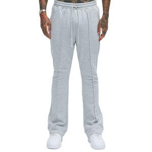 Premium Men Flare Joggers Cotton Fleece Heavyweight Wide Leg Sweatpants Streetwear Gym Training Pants Custom OEM Private Label - Product Image 1