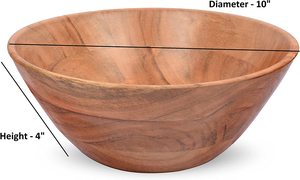 Cuencos de madera de mango de acacia de alta calidad para decoración del hogar y utensilios de cocina exportados directamente por un fabricante indio - Product Image 4