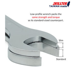 Llave Inglesa de Boca Abierta Forjada de Grado Profesional SKILLTEK de 21 mm, Acabado Cromado, Resistencia Industrial, Herramientas de Reparación de Bicicletas y Automóviles, Bricolaje - Product Image 2