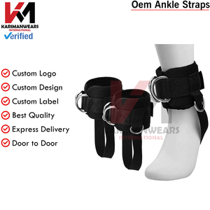 Sangle de cheville en néoprène personnalisée avec logo, réglable et respirante, pour machine à câbles, pour protection et soutien - Product Image 3