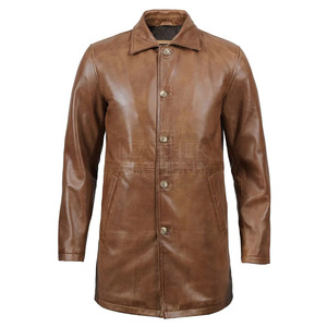 Abrigo de Cuero para Hombre, Listo para el Invierno, con Textura Suave y Duradera que Brinda Calidez, Comodidad y Estilo Urbano - Product Image 5