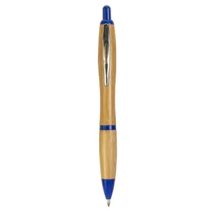 Penna Personalizzata in Bambù con Chiusura a Scatto, Gadget Promozionale Ecologico - Product Image 3