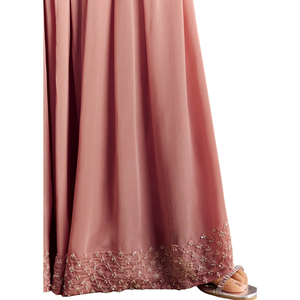 ชุดสีชมพูเคอร์ตาพร้อมปักลายพาลาซโซและเลื่อมดูพัตต้าเครื่องแต่งกายแบบชนเผ่าสำหรับผู้หญิงชุดปาร์ตี้ออกแบบได้ตามต้องการ - Product Image 6