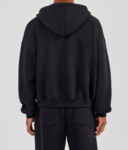 Sweat-shirts à capuche pour hommes de qualité supérieure 100% coton, fermeture éclair, streetwear, lourd, impression en relief, fermeture éclair, épaules tombantes - Product Image 6