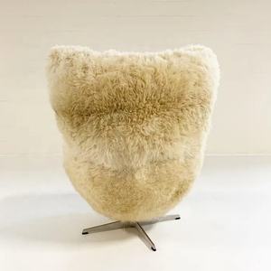 Sillón de piel de oveja tufted estilo vintage para sala de estar, hecho a mano, modelo Forsyth, silla huevo y otomana a medida para uso hotelero, precio de fábrica - Product Image 4