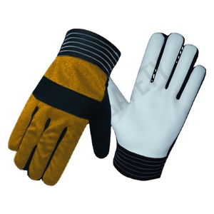 Guantes de Conducción de Cuero Vacuno de Primera Calidad, con Revestimiento de Spandex en el Dorso, Guantes de Seguridad para Conducir, Guantes de Trabajo Industriales - Product Image 4