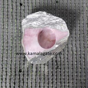 Wholesale Various Shapes Handmade Onyx Stone Agate <b>Candle</b> Holders Multi-Color Carved Electroplating Semi-Precious Stone Crafts - Product Image 6