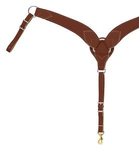 Western Horse Collier de poitrine en cuir noir usiné Trail Pleasure and Barrel Roping Plastron Corde Halter - Product Image 4