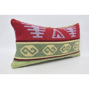 Almohada roja de lana bohemia de lujo, cojín tejido geométrico Vintage de 12x24 pulgadas para sofá, uso doméstico, tela de estilo navideño - Product Image 3