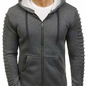 Sudadera lisa de algodón para hombre - Product Image 6