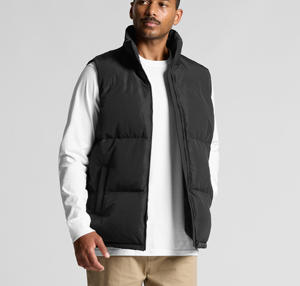 เสื้อกั๊กพัฟเฟอร์แบบไม่มีแขน ผลิตตามสั่ง ขายส่ง ผ้าโพลีเอสเตอร์ 100% เสื้อคลุมกันหนาวแบบมีซิป เย็บติดกัน - Product Image 5