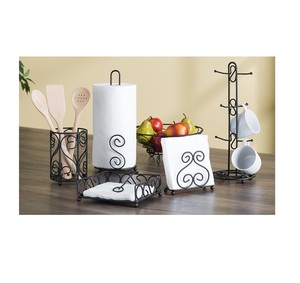 Boîte à mouchoirs en métal personnalisée Vaisselle Porte-serviettes en métal Porte-mouchoirs fini à revêtement noir - Product Image 4