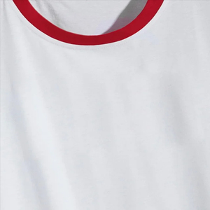 T-shirts à manches courtes rayés, personnalisés, 100 % coton, tricotés, à séchage rapide, respirants, avec logo frontal, pour la vente en gros - Product Image 6