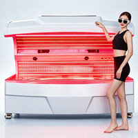 Lit de luminothérapie LED motorisé pour le corps entier avec écran LCD de 19 pouces, multi-longueurs d'onde 633nm 810nm 850nm 940nm OEM ODM