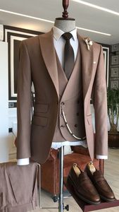 HERMOSA BLAZER MARRÓN, CAMISA BLANCA Y PANTALÓN TRAJES DE ESMOQUIN CON TELAS DE ALTA CALIDAD PARA FIESTA/BODA @ 2024 - Product Image 2