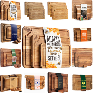 Set di Taglieri in <span class=keywords><strong>Legno</strong></span> di Acacia con Scanalatura per Succhi, Accessori da Cucina Personalizzati a Prezzo di Fabbrica - Product Image 1