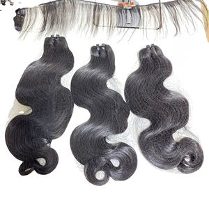 ขายส่ง100% จริงธรรมชาติผม Remy สีดำร่างกายคลื่นเวียดนามมนุษย์ผมรวมกลุ่ม - Product Image 6